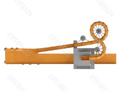 Orange waterslide