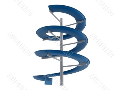Blue waterslide