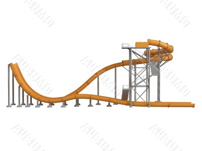 Orange waterslide