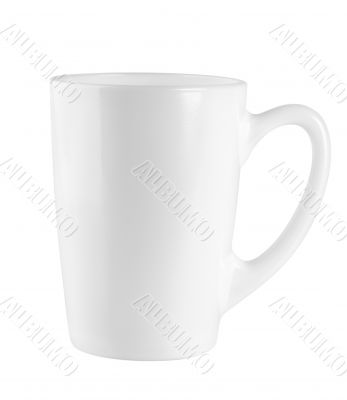 Cup white isolated