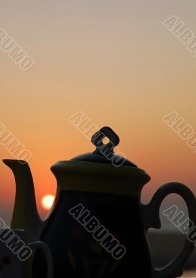 Sunset And Tea Set