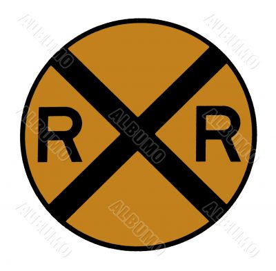 Railroad crossing sign