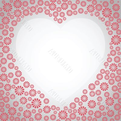 heart floral frame