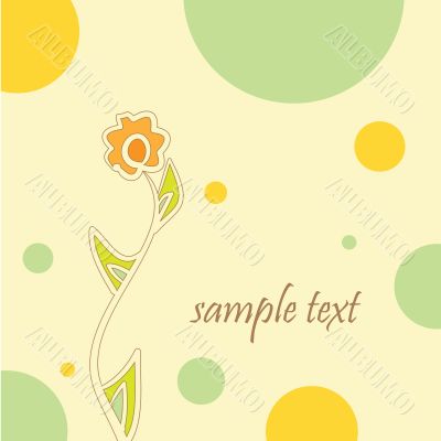 abstract background with a flower