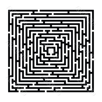 rectangle maze 2  izolated on white