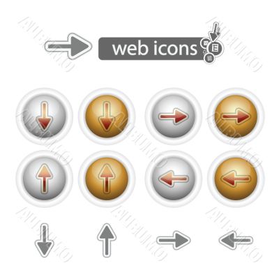 round web icons-arrows