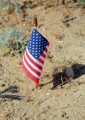 US Flag in the Middle of Nowhere