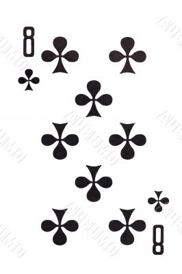 black card on white background