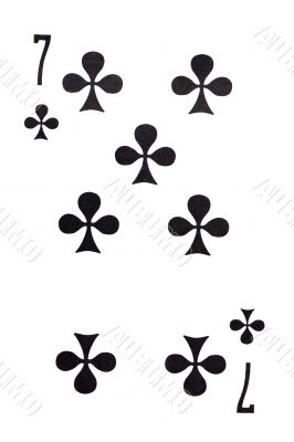 black card on white background macro
