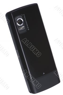 Black mobile phone close up