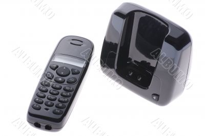 Black phone on white