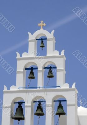 Bell Tower on Island Thira