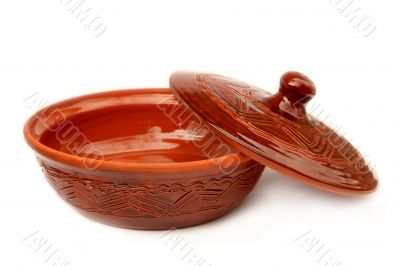 Annealed clay bowl and cover
