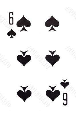 Card for play isolated on white background