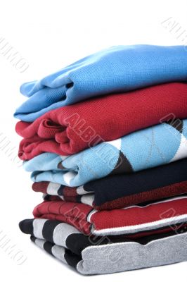 Colored sweater close up