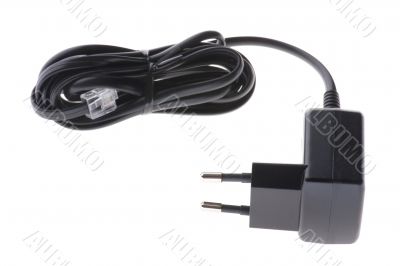 electric plug on white