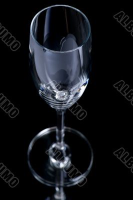 Empty glass for wine