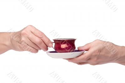 cup of tea in hand