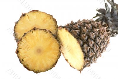 Cutting pineapple
