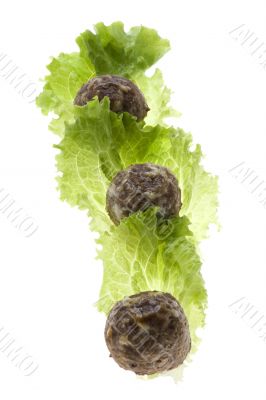 Fried cutlets and salad
