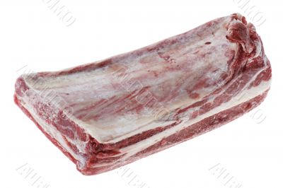 frozen pork closeup