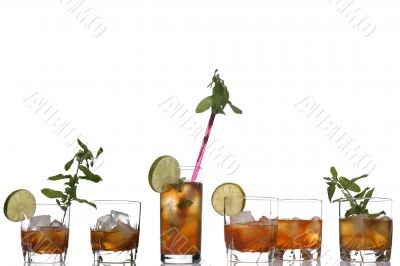 glass of whiskey and cocktail