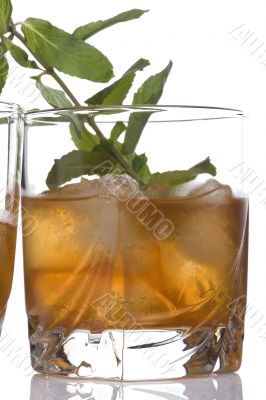 glass of whiskey close up