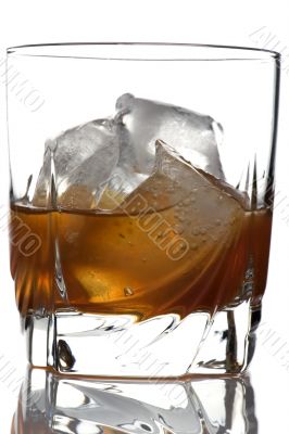glass of whiskey macro
