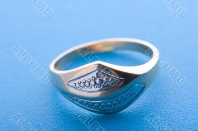Gold ring macro