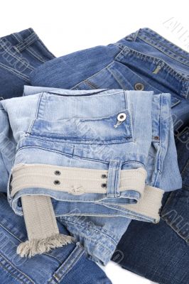 jeans on white background