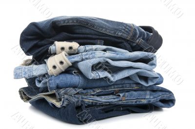 jeans on white close up