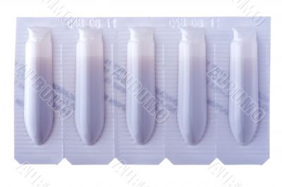Medical pill on white