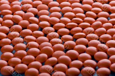 Medical tablet closeup