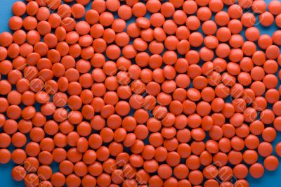 Medical tablet close up