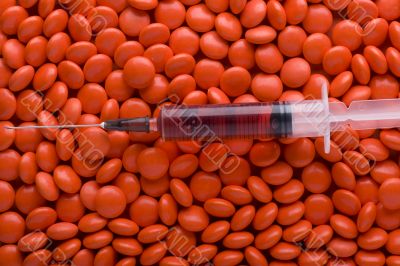 Medical Tablets and syringe