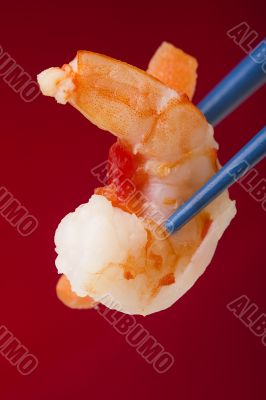 Shrimp in Chopsticks