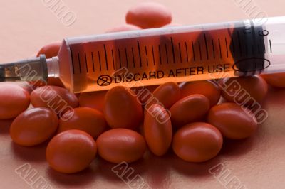 Pharmacy Tablets and syringe