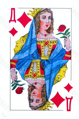 playing card isolated macro