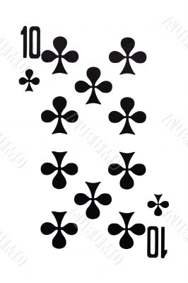 playing card on white background
