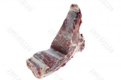 raw pork isolated on white