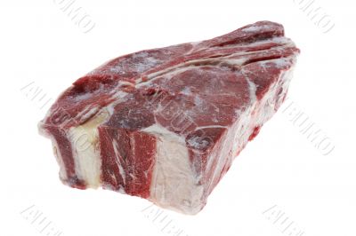 raw pork on white background