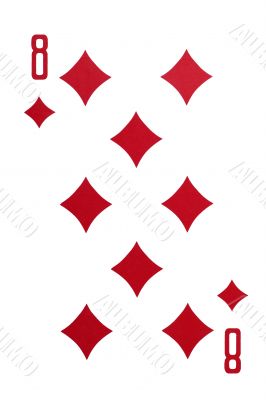 red card on white background