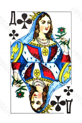 Russian playing card isolated