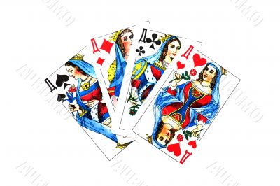Set of Old Russian playing card