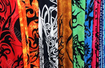 Closeup Bright Fabrics
