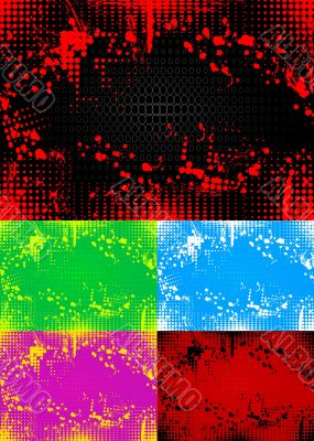 Set of abstract colourful banners