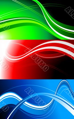 set of colourful banners