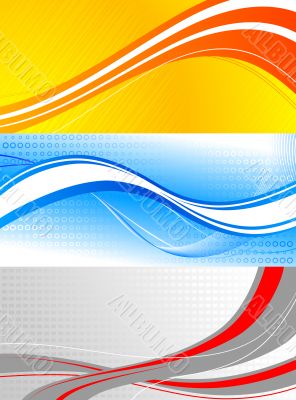 set of colourful banners