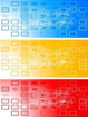 Set of colourful banners