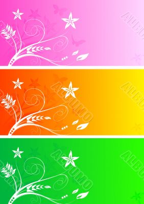 Set of colourful banners